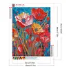 40x50cm coquelicot 5d bricolage full drill rond kit de peinture au diamant pour la d&eacute;coration murale de la maison