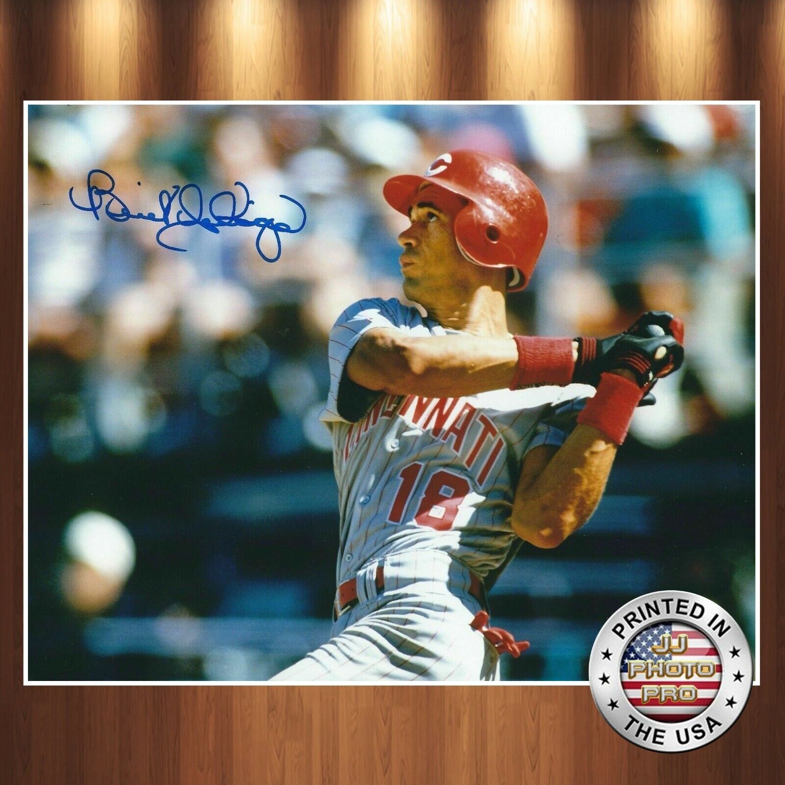 Benito Santiago Autographed Signed 8x10 Photo Poster painting (Reds) REPRINT