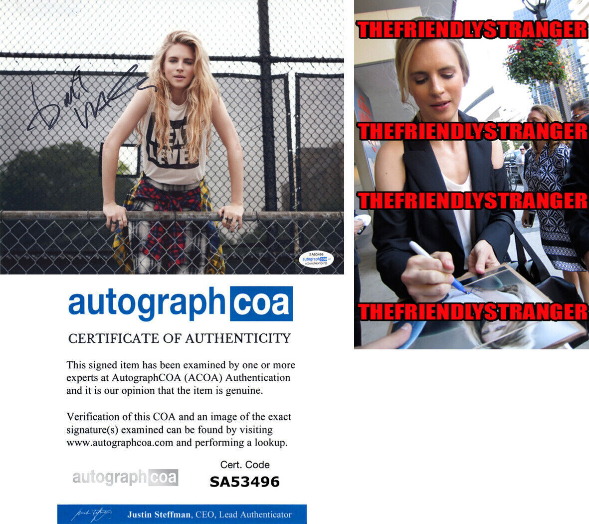 BRIT MARLING signed Autographed 8X10 Photo Poster painting - PROOF - The OA Sexy ACOA COA