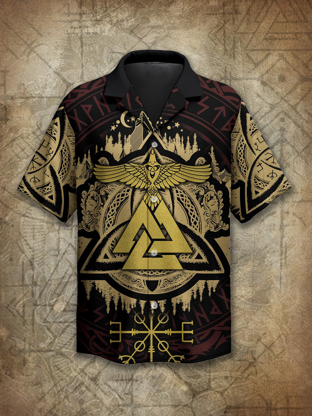 Viking Norse Raven Spirit Power Heritage Hawaiian Shirt / Rvogue / Rvogue
