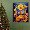 5D DIY Vollrundbohrer Diamantmalerei Sonnenblume Schmetterling Kit Dekor 40x50cm