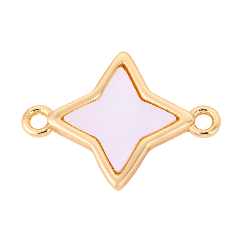 1 Piece Copper Zircon Four Leaf Clover Round Heart Shape Pendant Jewelry Accessories