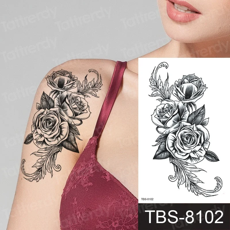 temporary tattoo phoenix dragon cats animals sexy tatoo for women girls arm shoulder tattoo sleeve back body art water transfer