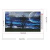 (60*35cm)Blue Sky Tree - Round AB Drill Diamond Painting