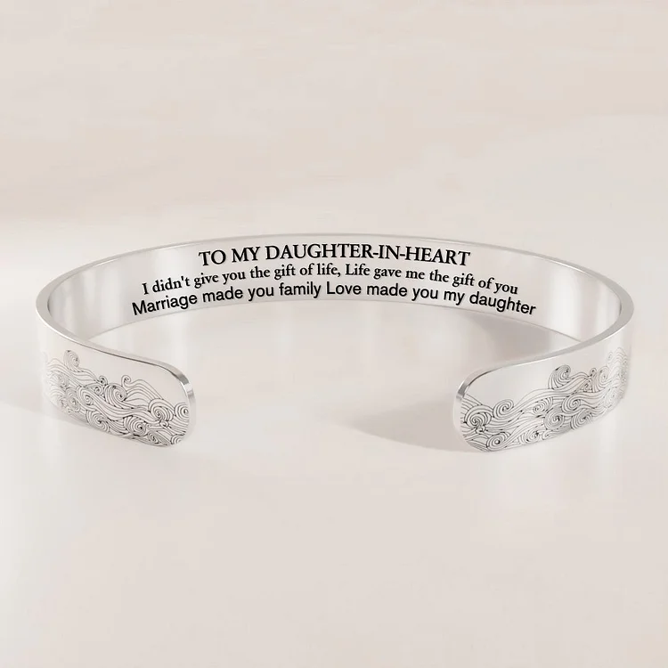 For Daughter-in-law - Marriage made you family Love made you my daughter Wave Bracelet