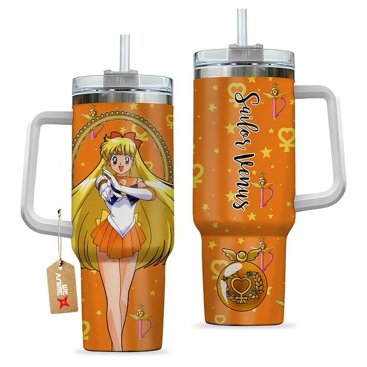 Sailor Venus 40oz Tumbler Cup With Handle Anime