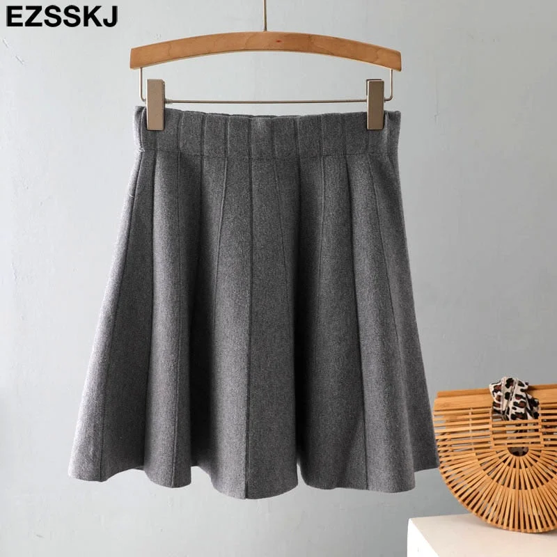 2021 Autumn winter short Sun skirt for women girls mini sweater skirt short skirt a-line skirt new high-waist mini skirts