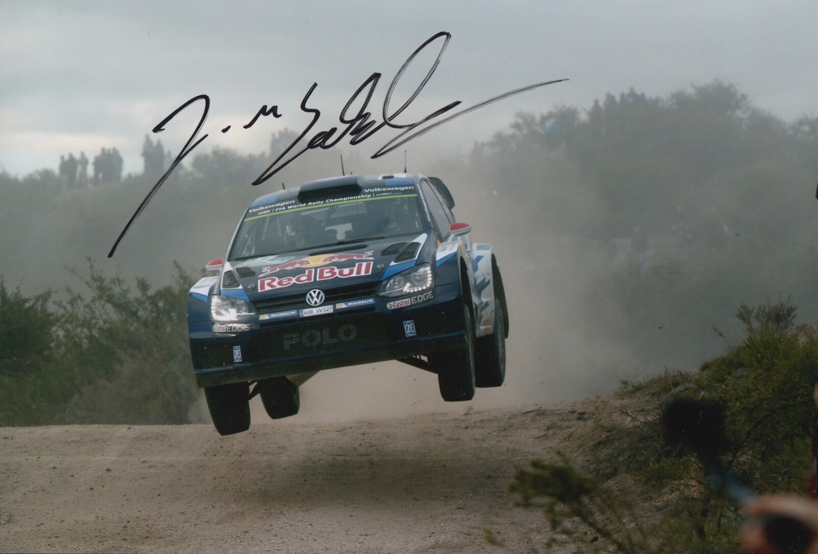 Jari-Matti Latvala Hand Signed Volkswagen 12x8 Photo Poster painting Rally 3.