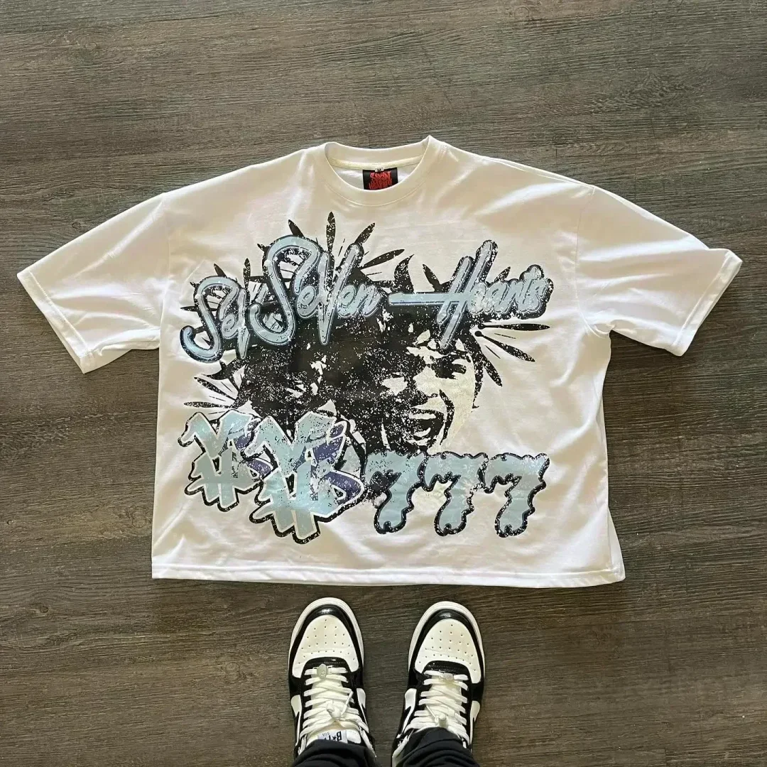 Aonga Harajuku gothic american streetwear men clothing Vintage newspaper graphic t shirts y2k tops oversized t shirt couple pro choice aonga