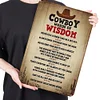 Cowboy Words Of Wisdom - Vintage Metal Signs - 20*30cm/30*40cm - Western&Warning