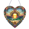 (US Only)Sunrise 2D Flat DIY Diamond Art Suncatcher Diamond Art Pendant for Home Decor