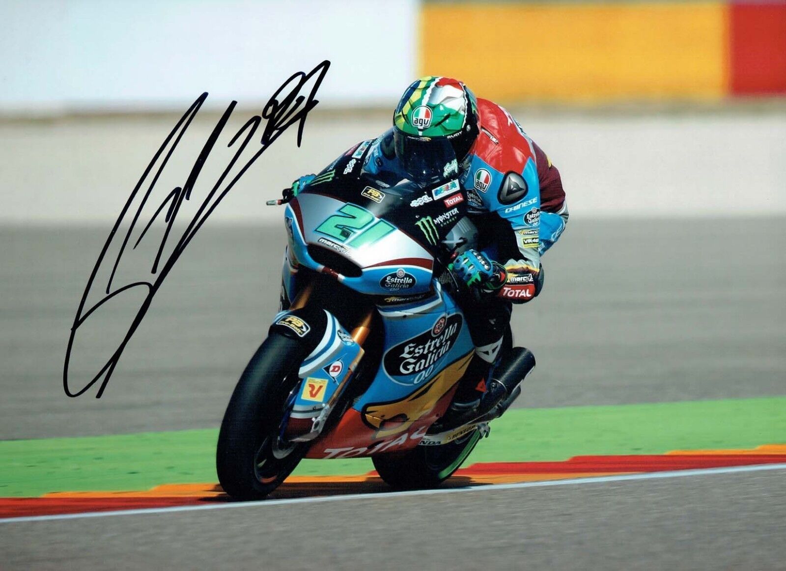 Franco MORBIDELLI 2018 SIGNED Autograph MOTOGP Marc VDS 16x12 Photo Poster painting 1 AFTAL COA