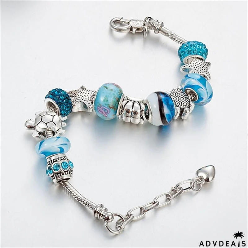 Beads Ocean Series Starfish Turtle Adjustable Bracelet