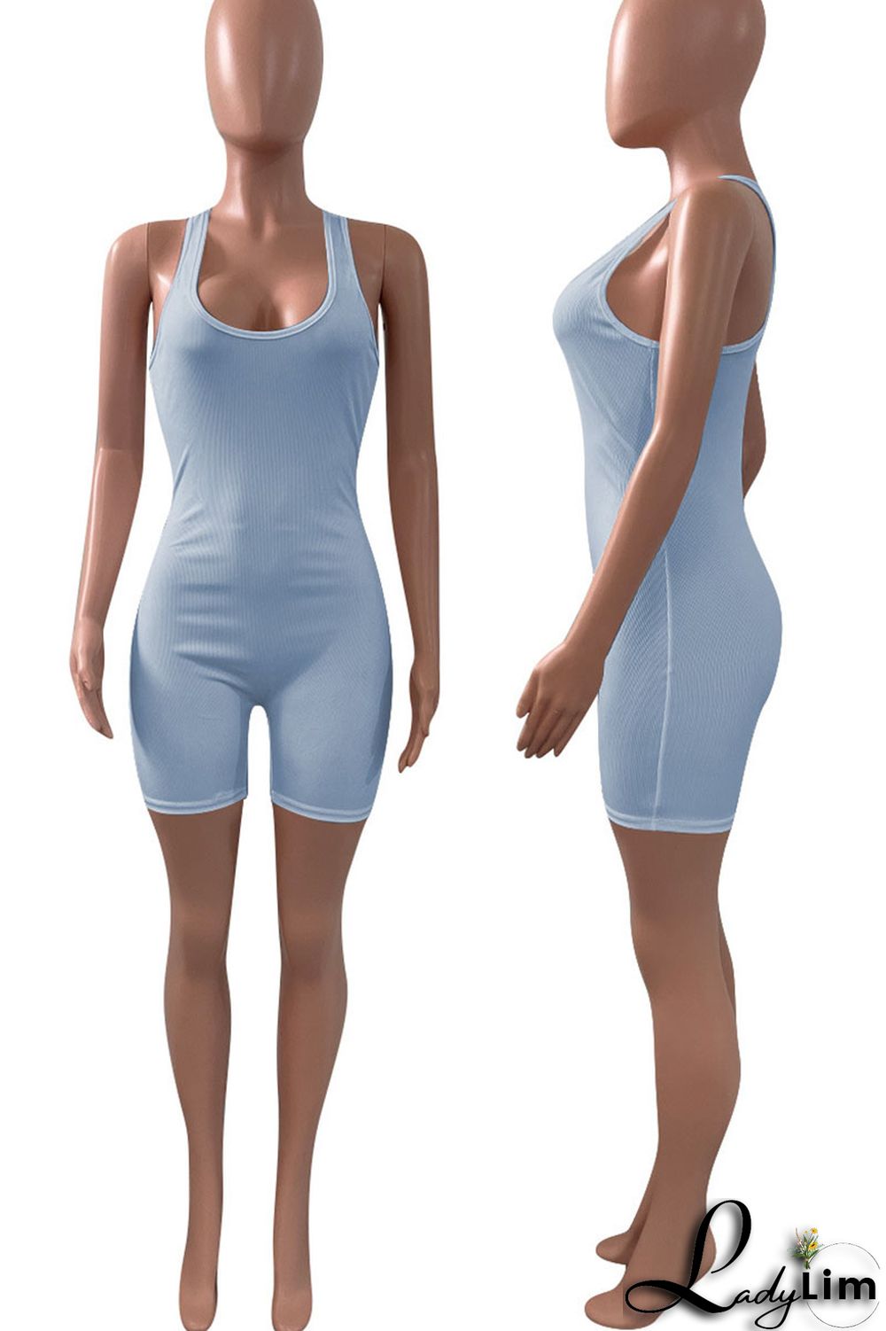 Black Casual Sportswear Solid Split Joint U Neck Regular Jumpsuits