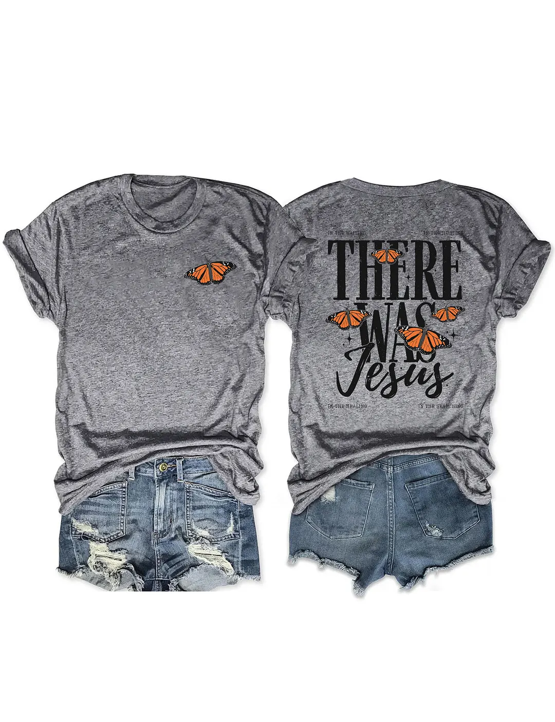 In The Hurting There Was Jesus Butterfly T-shirt