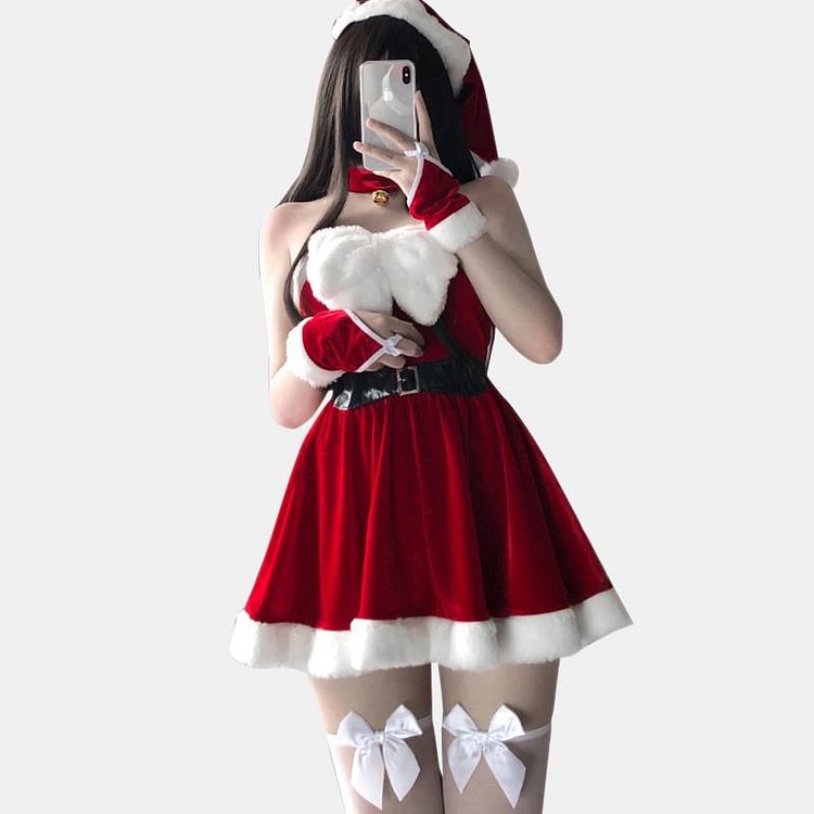 Christmas Halloween Rabbit Top and Skirt Set