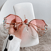 2024 Woman Rimless Diamond Sunglasses