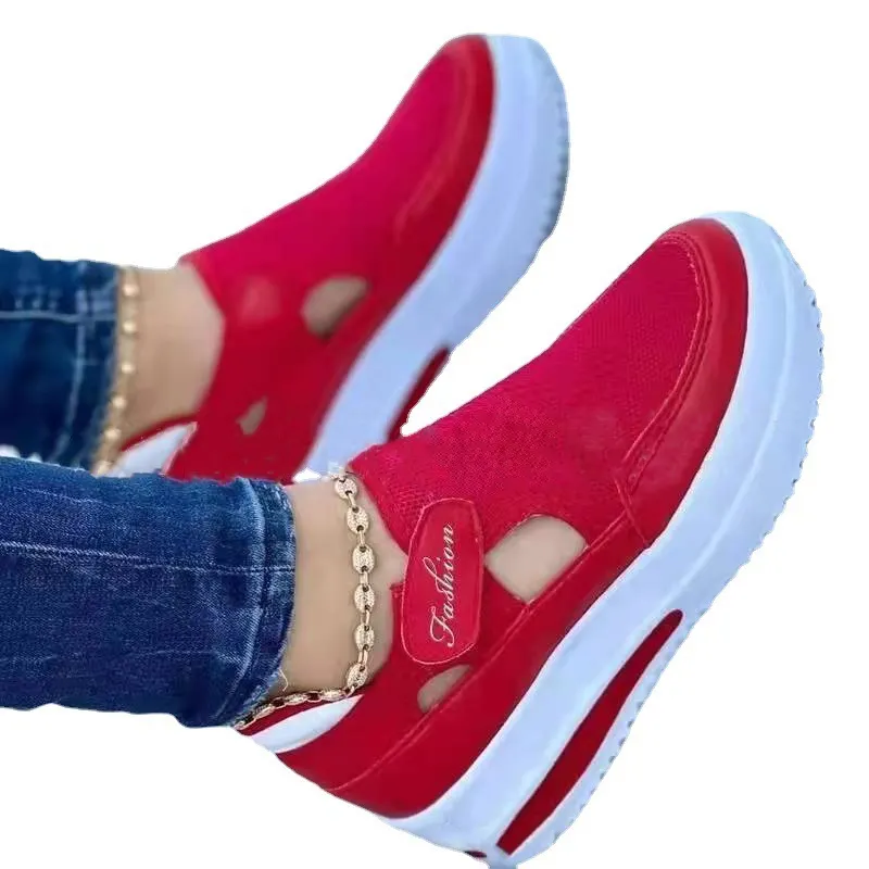 Breakj Breakj Casual Single-Shoe Women In The Spring Of 2025 New Light Bleed Magic Stick Thick Bottom Breathable Daily Single Shoes