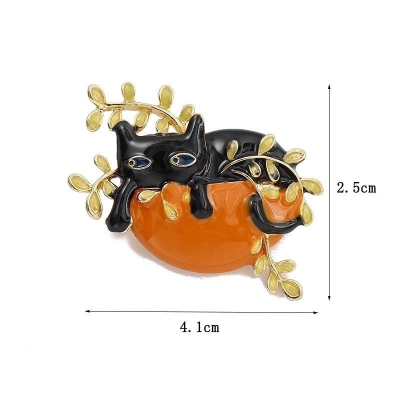 Cartoon Style Pin Cat Alloy Enamel Women’s Brooches