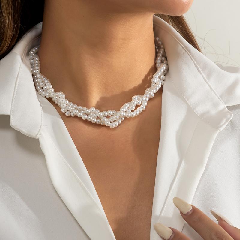 Pearl Choker Elegant Multilayer Party Wedding Necklace Jewelry | Oxredo Shop Ramadan Sale