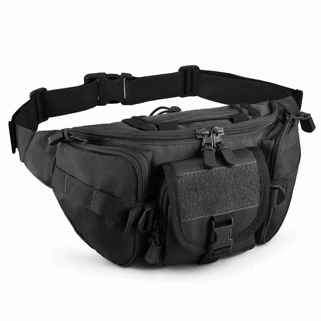  Tactical Fanny Pack Military Waist Bag Pack Utility Hip Pack Bag with Adjustable Strap Waterproof for Outdoors Fishing Cycling Camping Hiking Traveling Hunting Shopping Dog Walking