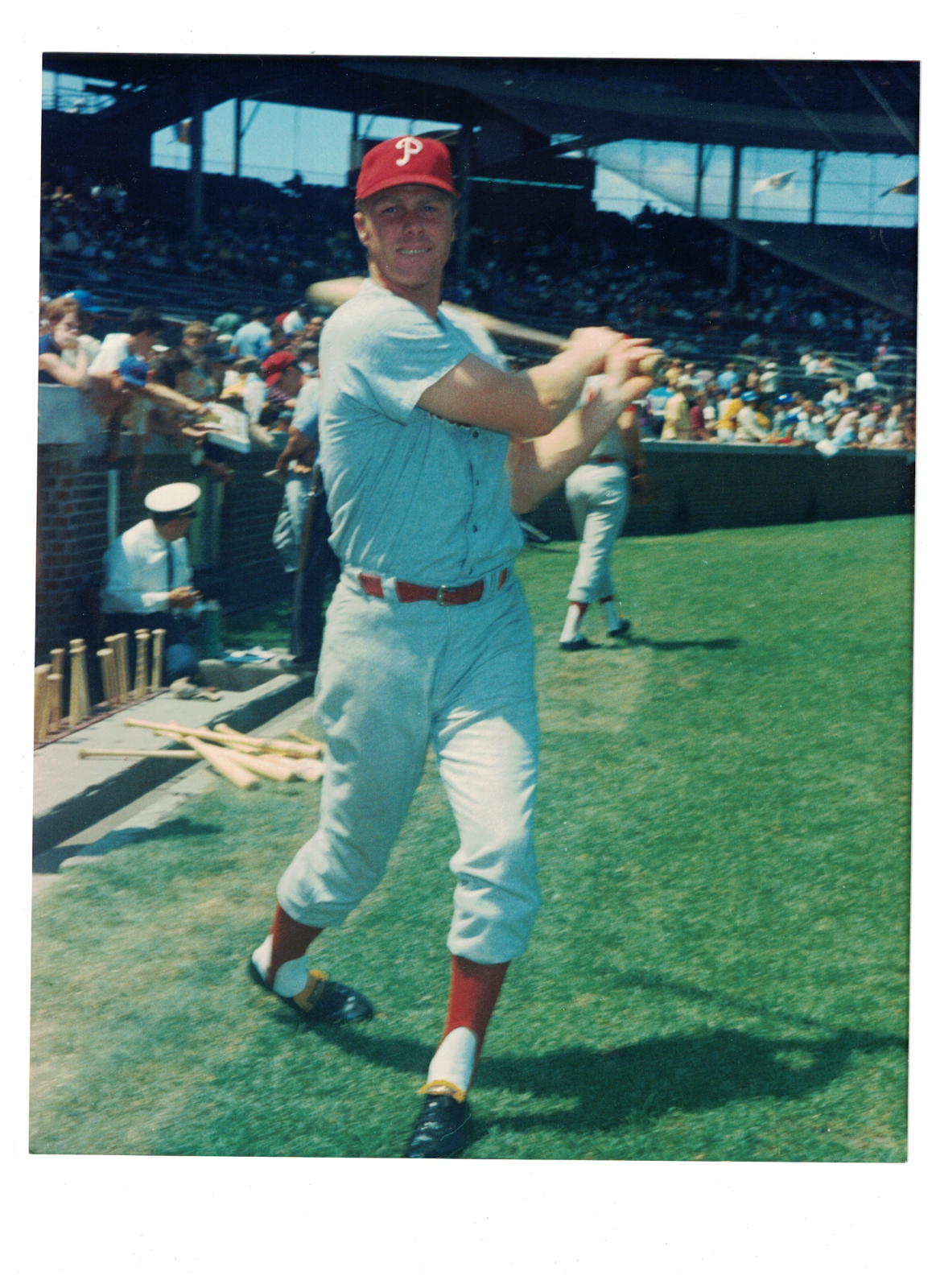 Rich Barry Philadelphia Phillies 8x10 Vintage BRACE Baseball Photo Poster painting RH3