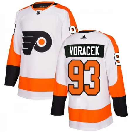 Men's  Philadelphia Flyers #93 Jakub Voracek White Stitched NHL Jersey