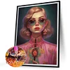Diamond Painting -DIY Round Drill Girl(40x50 CM)