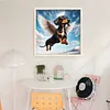 Angel Dachshund-11CT Stamped Cross Stitch 40*40cm/15.75*15.75in tapestrymarket