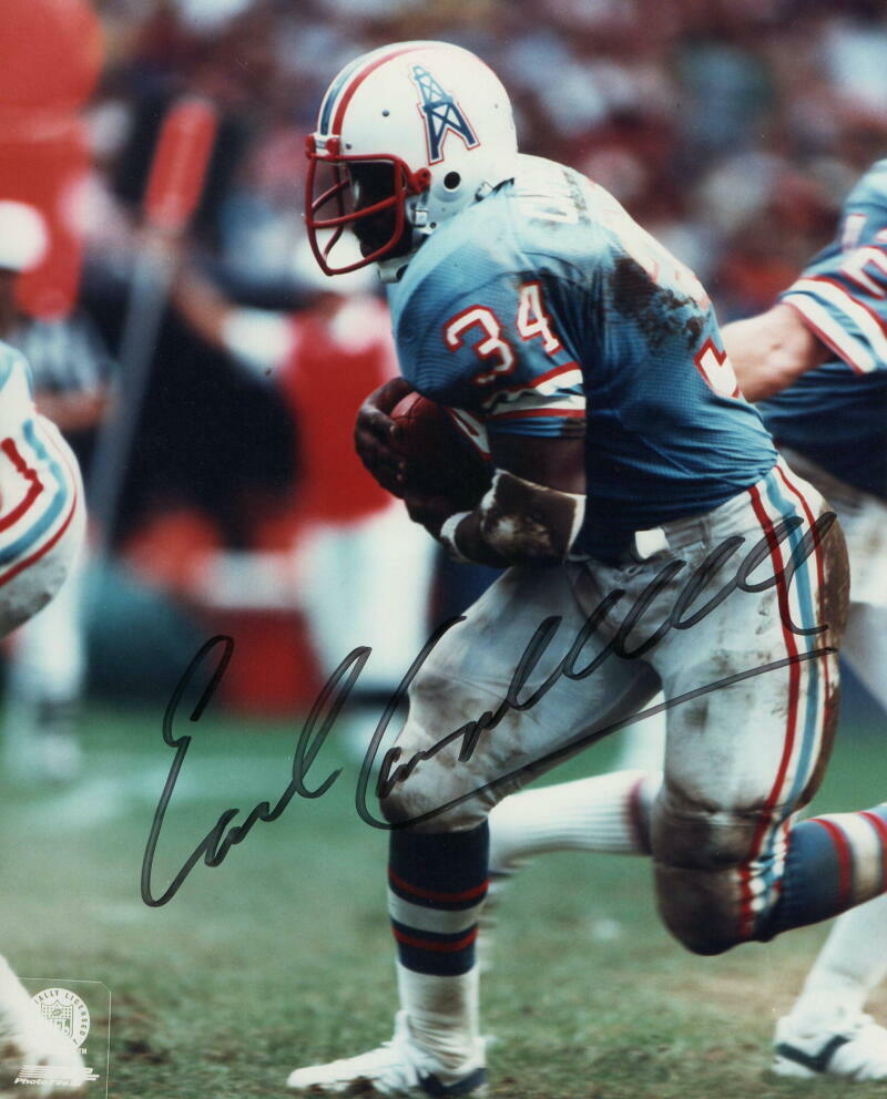 EARL CAMPBELL SIGNED AUTOGRAPH 8x10 Photo Poster painting - NFL MVP, HOUSTON OILERS LEGEND RARE