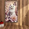 Flowers Cat - Diamond Painting - Full Round Drill (Canvas|40*70cm)
