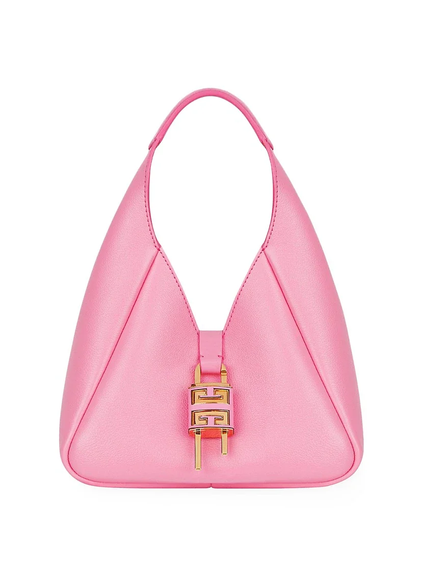 Givenchy Mini G-Hobo Bag In Smooth Leather Bright Pink