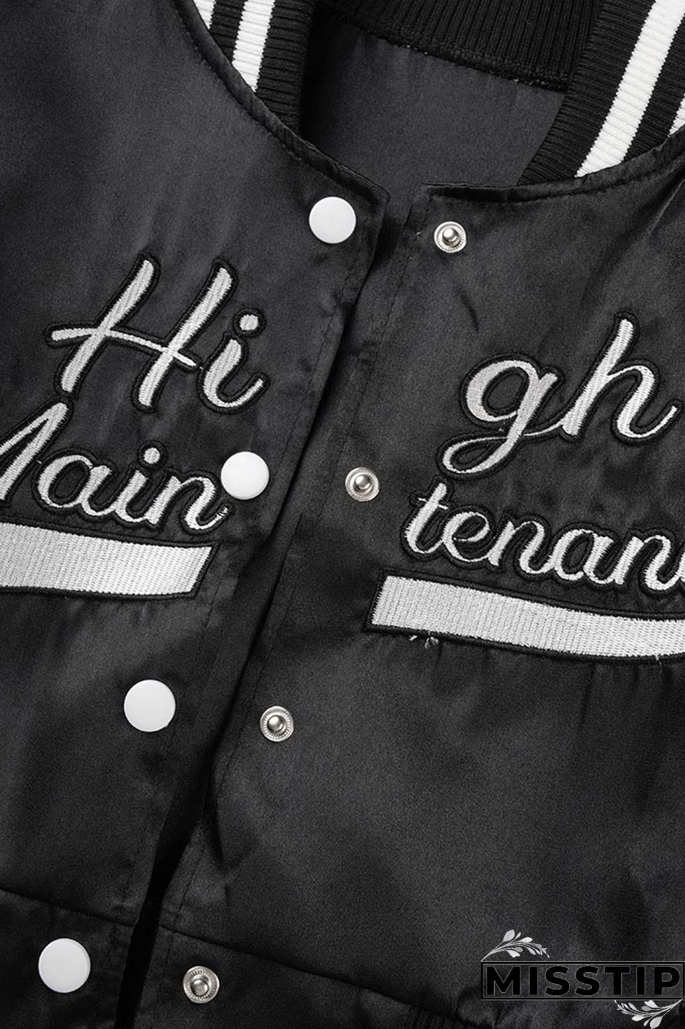 Green Casual Street Embroidered Patchwork Buckle Cardigan Collar Outerwear