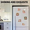 (US Local)6Pcs Acrylic  Owls Diamond Painting Fridge Magnet for Fridge Whiteboard