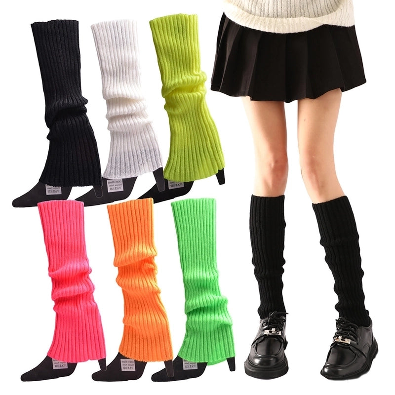 Women’s Fashion Stripe Solid Color Acrylic Jacquard Over The Knee Socks