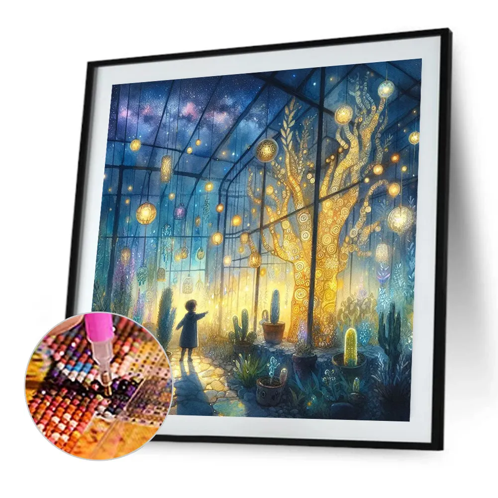 Partial AB Diamond Painting - Full Round Drill - Flower Room(Canvas|45*45cm)