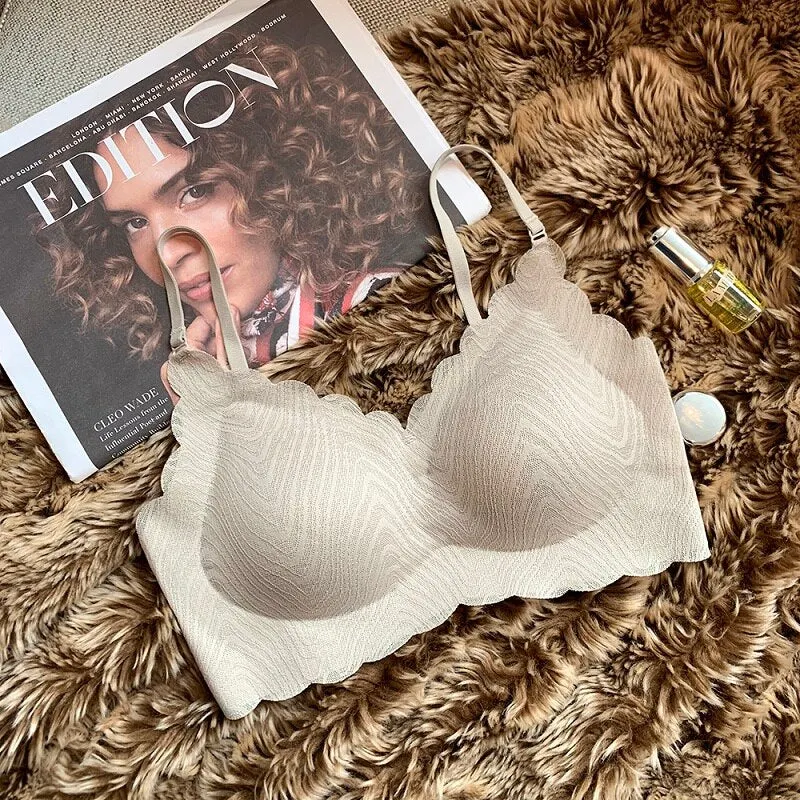 Wriufred Comfortable and seamless tube top bralette women's thin underwear  breathable adjustable bra sexy vest style lingerie