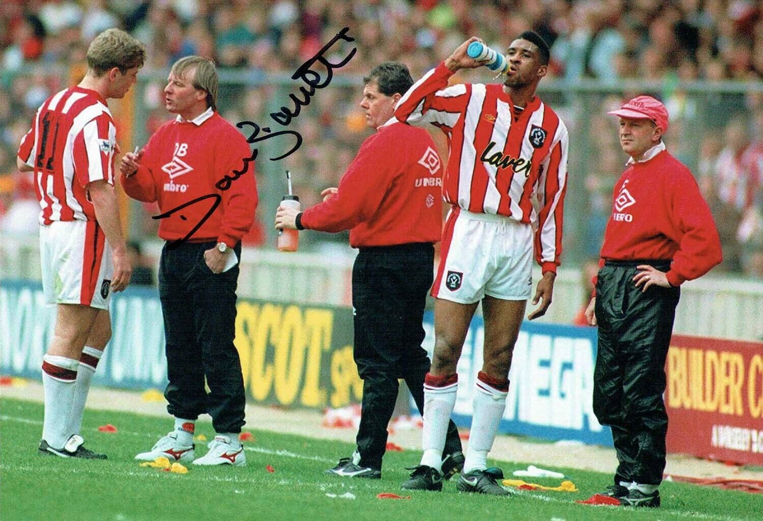 Dave BASSETT SIGNED Autograph 12x8 Sheffield United Photo Poster painting 4 AFTAL RD COA Blades