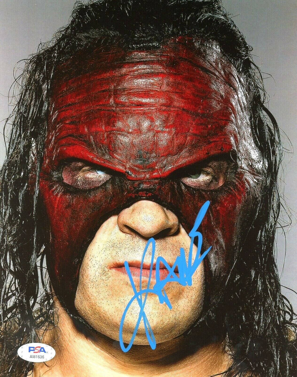 WWE KANE HAND SIGNED AUTOGRAPHED 8X10 Photo Poster painting WITH PROOF AND PSA DNA COA 18 RARE