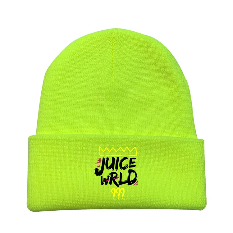 Hip Hop Juice Wrld Printed Knitted Hats Beanie Hat at Hiphopee