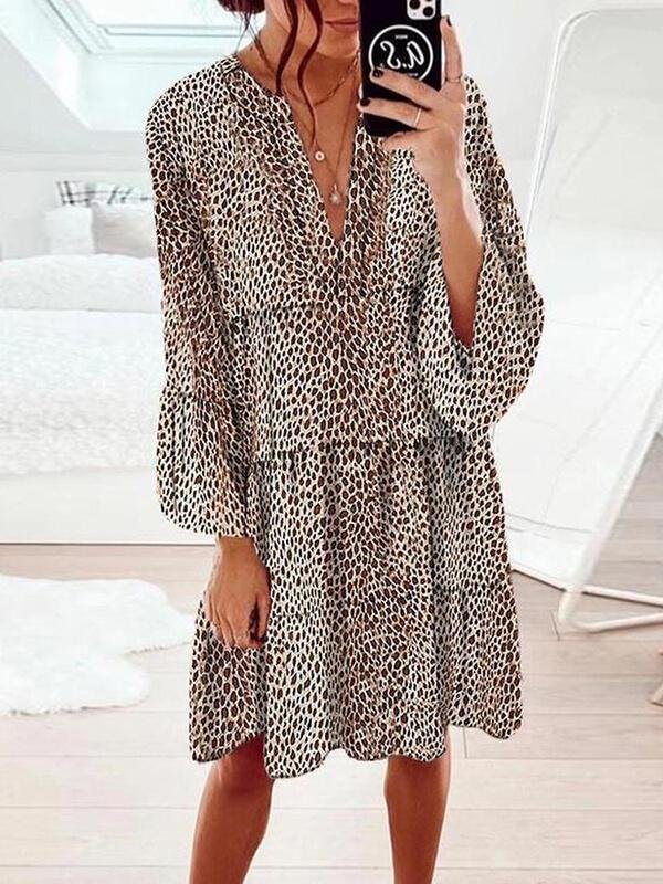 WoodyOrnament Keep up the Pace Leopard Print Dress