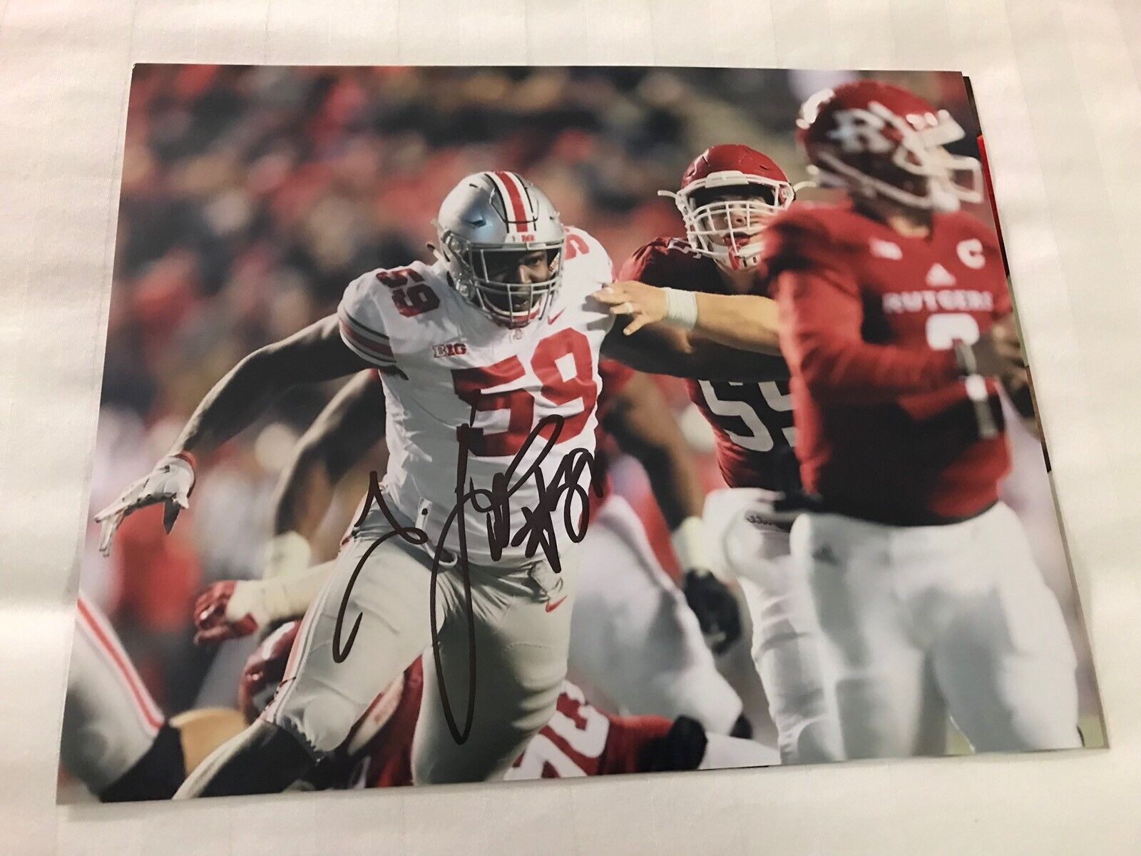 Tyquan Lewis Ohio State Buckeyes hand signed autographed 8x10 football Photo Poster painting I