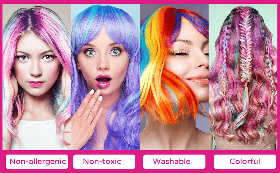 hair chalk comb hair chalk for dark hair washable hair dye for kids hair dye for kids colored hair
