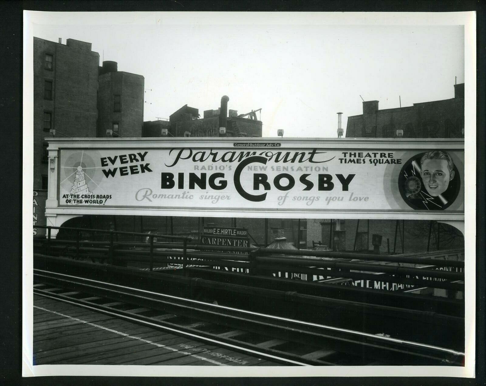 Bing Crosby billboard for live concerts at Paramount Times Square Press Photo Poster paintings