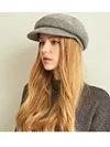 Beret Hat Winter Solid Color Thick Wool Cap