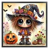 Halloween Cute Witch-11CT Stamped Cross Stitch 40*40cm/15.75*15.75in tapestrymarket