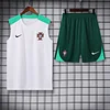 2024 Portugal Pre-match Training White Jersey+Shorts 1:1 Thai Quality