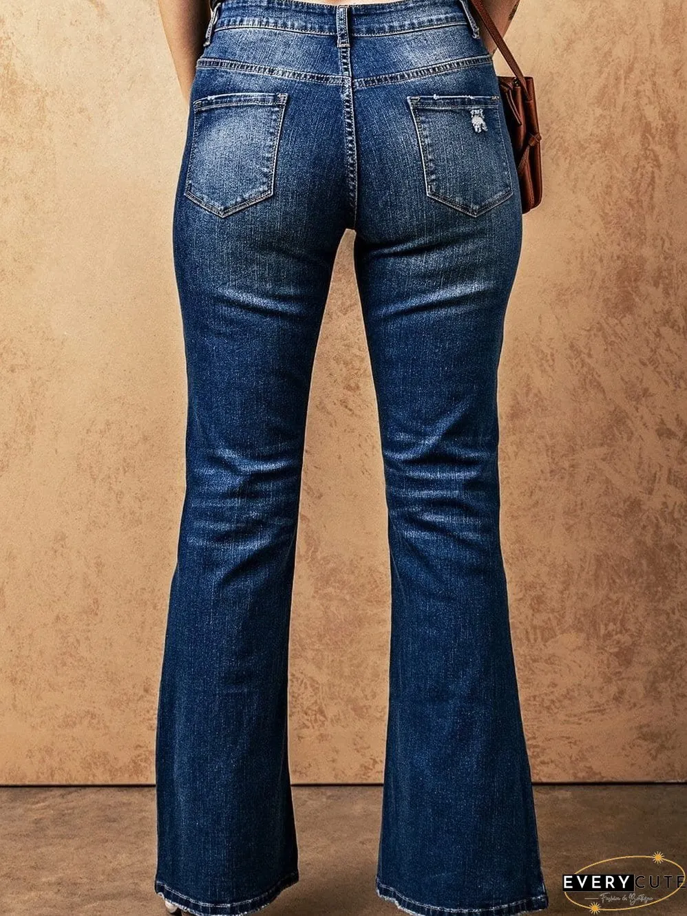 Trendy Flared Leg Jeans