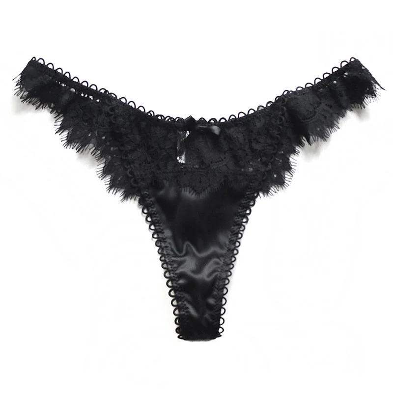 CINOON Sexy Eyelashes Lace Panties Women Underwear Low-waist Lingerie Embroidery Breathable Underpants Female G String Intimates