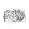 1"x10 Yards Metallic Silver Sequin Stretch Fabric Ribbon, Elastic Lace Trim, Shiny Glitter Craft Fabric
